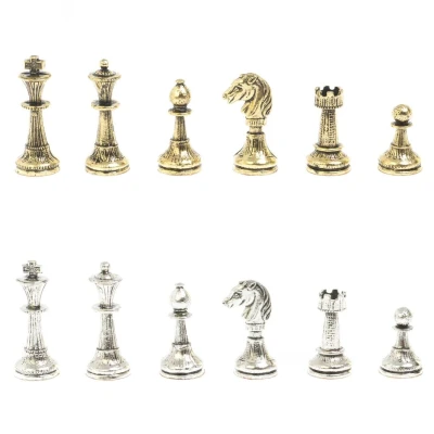 Шахматы подарочные Стаунтон мрамор змеевик 28 см