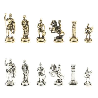 Шахматы подарочные Римские воины из змеевика 28 см