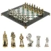 Шахматы подарочные "Рыцари" доска 36х36 мрамор змеевик