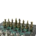 Шахматы каменные подарочные "Рыцари" доска 36х36 шабровский змеевик