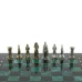 Шахматы каменные подарочные "Рыцари" доска 36х36 шабровский змеевик