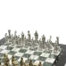 Шахматы "Греко-Римская война" 32х32 см из змеевика и мрамора