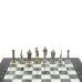 Шахматы "Греко-Римская война" 32х32 см из змеевика и мрамора