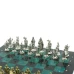 Шахматы "Рыцари крестоносцы" доска 44х44 см из змеевика