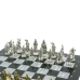 Шахматы каменные "Рыцари крестоносцы" 44х44 см из змеевика и серого мрамора