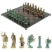 Шахматы "Римские войны" фигуры бронза / патина 44х44 см лемезит