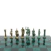 Шахматы "Римские войны" фигуры бронза / патина 44х44 см змеевик