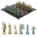 Шахматы "Древний Рим" фигуры бронза / патина 44х44 см лемезит