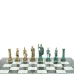 Шахматы "Древний Рим" фигуры бронза / патина 44х44 см мрамор змеевик
