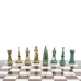 Шахматы "Средневековые рыцари" фигуры бронза / патина 44х44 см мрамор лемезит