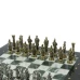 Шахматы "Римские легионеры" доска 32х32 мрамор шабровский змеевик