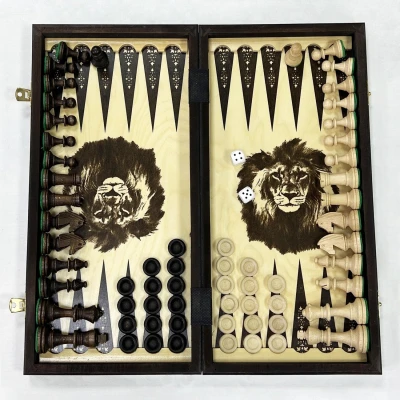 Шахматы, нарды, шашки Путешествие большие Мадон