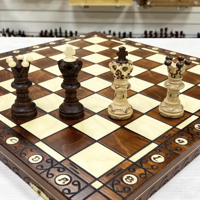 Шахматы подарочные деревянные Амбассадор большие 52 см