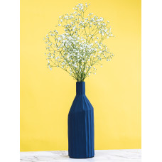 Ваза синия для цветов интерьерная и сухоцветов 30 см