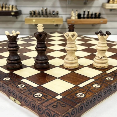 Шахматы подарочные деревянные Император большие