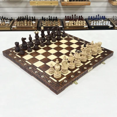 Шахматы подарочные деревянные Император большие