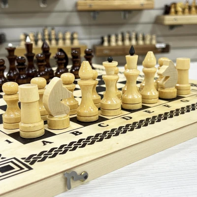 Шахматы нарды шашки для детей Игра три в одном 400*200*36