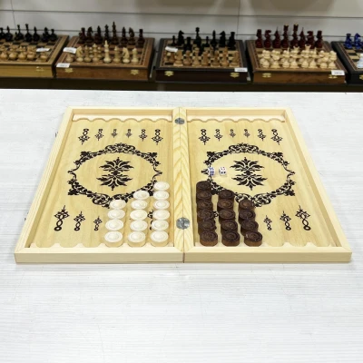 Шахматы нарды шашки для детей Игра три в одном 400*200*36