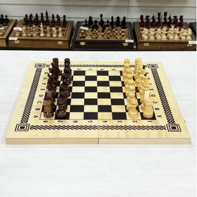 Шахматы нарды шашки для детей Игра три в одном 400*200*36