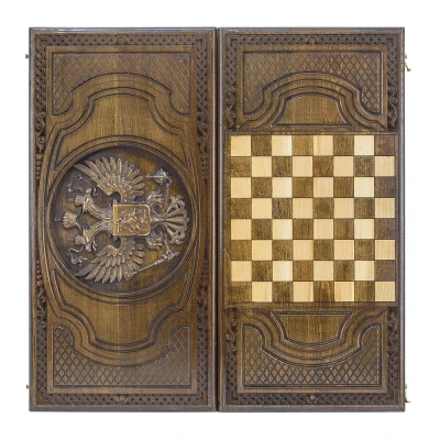 Нарды резные "Герб РФ 3" 60, Ustyan