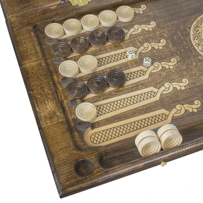 Нарды резные "Лев-3" 60, Ustyan