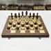 Шахматы шашки магнитные набор 2 в 1 орех 39 см