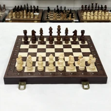 Шахматы деревянные подарочные с магнитами 30 см