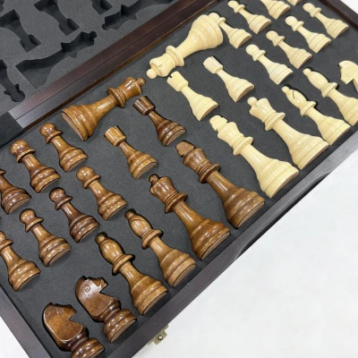 Шахматы деревянные магнитные Эбен 43 см