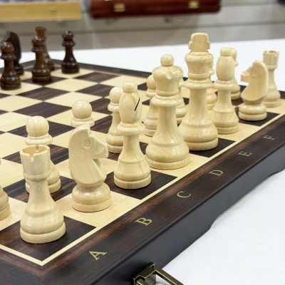 Шахматы деревянные магнитные Эбен 43 см