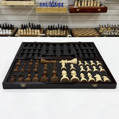 Шахматы деревянные магнитные Эбен 43 см