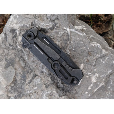 Нож складной "ULTRAS-F" AUS-10 (Black Stonewash, Tan)