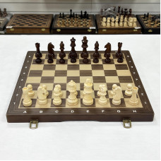 Шахматы деревянные подарочные магнитные Lavochkashop 39 см орех