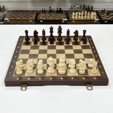 Шахматы деревянные подарочные магнитные Lavochkashop 39 см орех