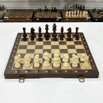 Шахматы деревянные подарочные магнитные Lavochkashop 39 см орех