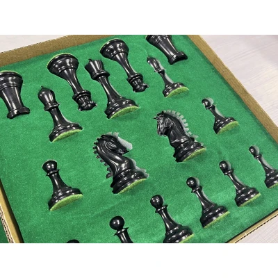 Шахматные фигуры Стаунтон Royal 31 эбонизированные