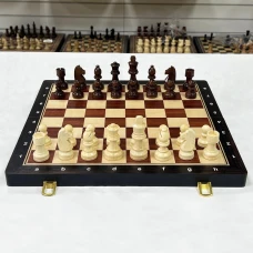 Шахматы ручной работы Тура магнитные 39 см с ячейками