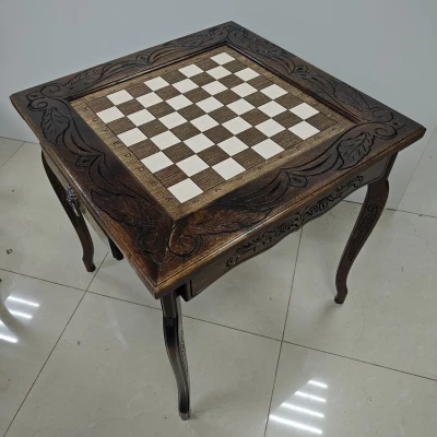 Шахматный стол ручной работы из дуба