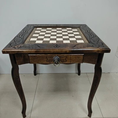 Шахматный стол ручной работы из дуба
