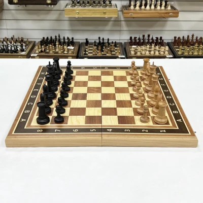 Шахматы Турнир красное дерево с утяжелением