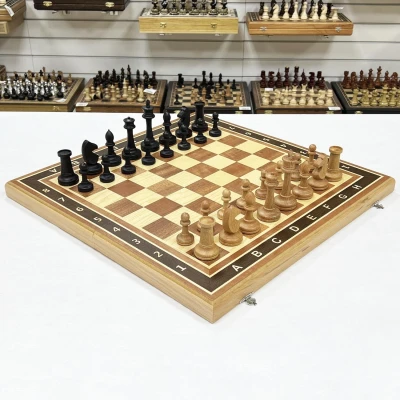 Шахматы Турнир красное дерево с утяжелением