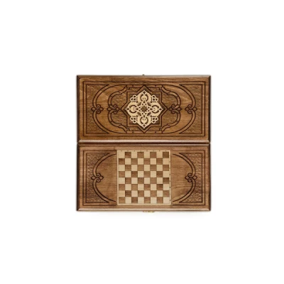 Нарды резные "Золотой узор 3" 40, Mirzoyan