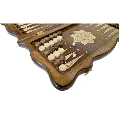 Нарды резные "Тёмный Узор 1" 50, Mirzoyan