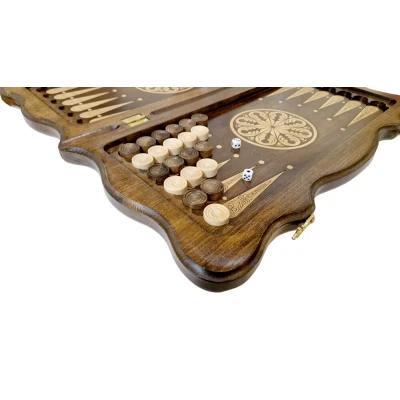 Нарды резные "Тёмный Узор 2" 50, Mirzoyan