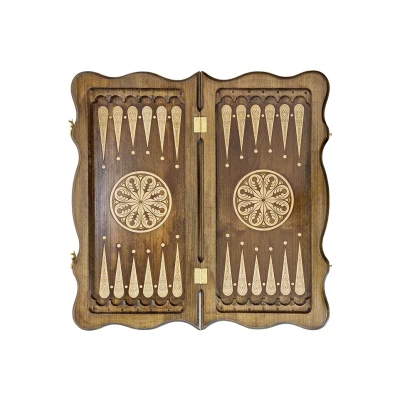 Нарды резные "Тёмный Узор 2" 50, Mirzoyan