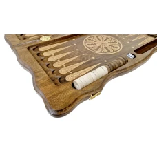 Нарды резные Орнамент ручной работы большие с чехлом