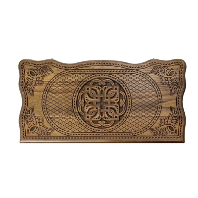 Нарды резные "Тёмный Узор 4" 50, Mirzoyan