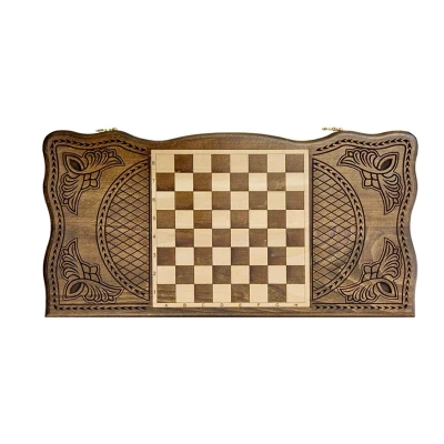 Нарды резные "Тёмный Узор 4" 50, Mirzoyan