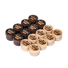 Фишки для нард деревянные ручной работы Корона резные
