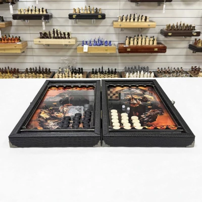 Нарды стеклянные эксклюзивные Голова льва 60 см