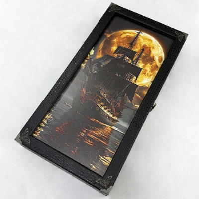 Нарды стеклянные эксклюзивные Лунный корабль 60 см